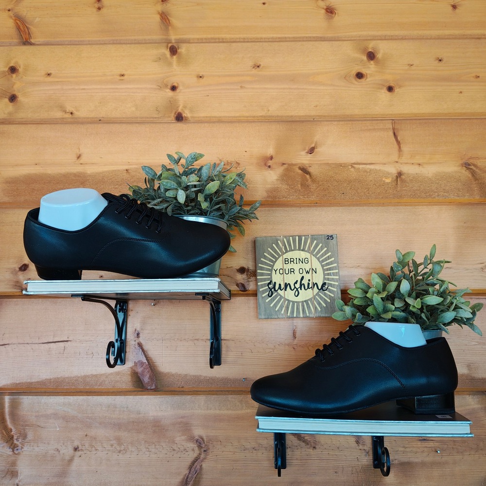 Very Fine Dance Shoes C Series C2503 Black Leather Heel Ballroom‎ Dance Shoe 9.5